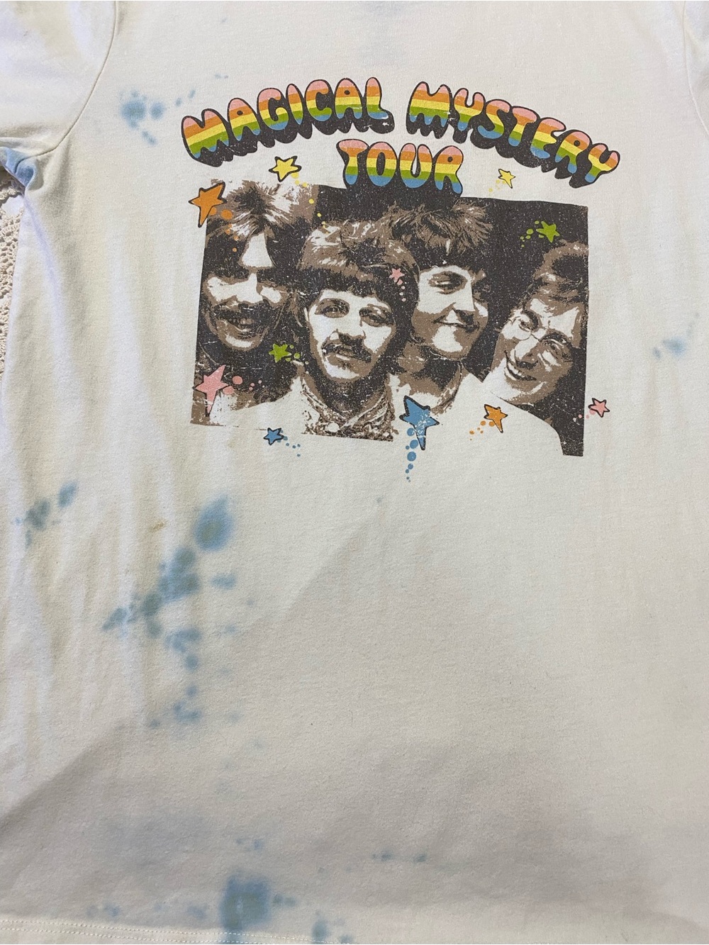 The Beatles White Tie-Dye "Magical Mystery Tour" Short Sleeve Tee - Picture 3 of 6
